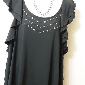 Sleveles Black Top Size  M.